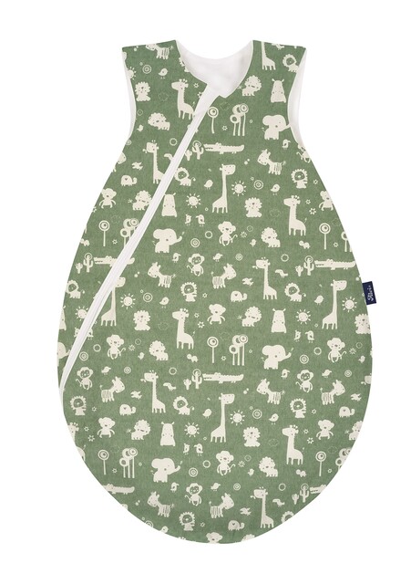 ALVI Schlafsack Sommertraum Granite Animals granitgrün/weiß - Sehr gut