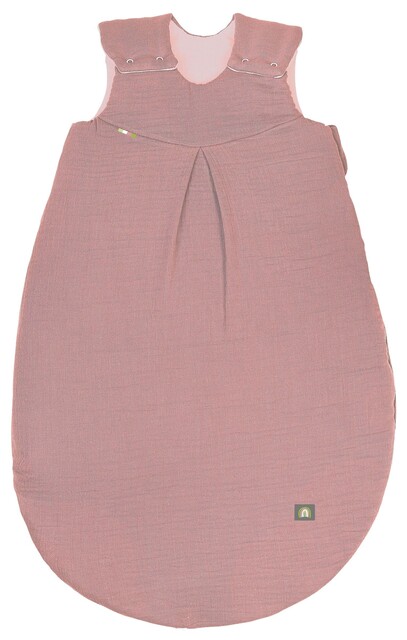 Odenwälder Musselin-Schlafsack Schlafsack Baby-Schlafsack (Cranberry, 80 cm)