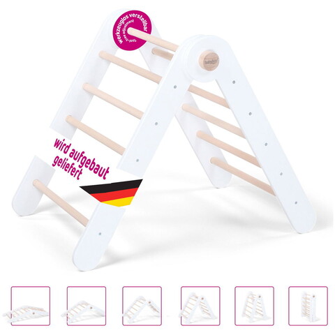 Babybay Kletterdreieck Littlefoot Weiß lackiert – Motorikspielzeug - Sehr gut