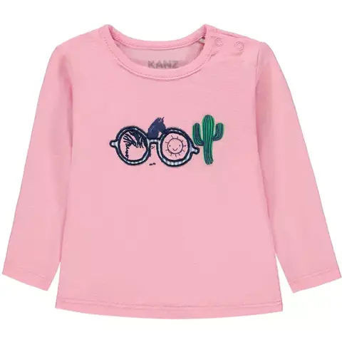 KANZ Mädchen Langarmshirt in Lila und Rosa - Neu