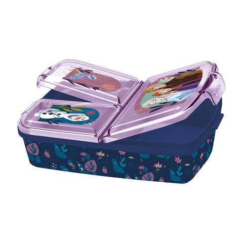 Frozen Brotdose dreigeteilt von p:os – Kinder Lunchbox mit 3 Fächern - Neu