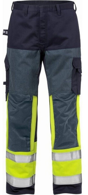 Fristads Flame High Vis Hose Kl. 1 2587 FLAM Warnschutz-Gelb Gr. 104 - Neu