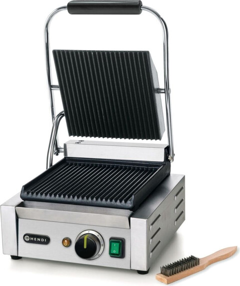 Hendi 263501 Einzel Kontaktgrill silber
