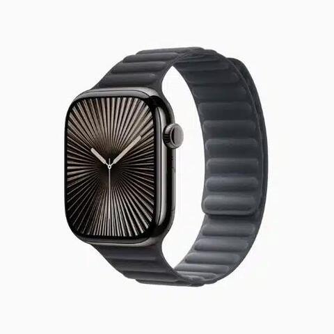 Apple Watch Series 10 46mm Cellular Magnetic Link schwarz S/M Titangehäuse diamantschwarz