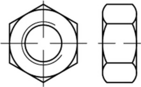 ISO 4032 A 4 LINKS SECHSKANTMU TTERN, ISO-TYP 1, MIT METRISCH