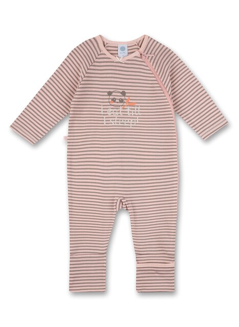 Sanetta Baby-Overall rosa gestreift Größe 80 – 100% Bio-Baumwolle - Neu