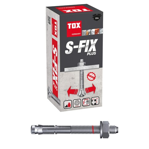 TOX Bolzenanker S-Fix Plus M16x125/3 mm – Schwerlastanker für Beton - Neu