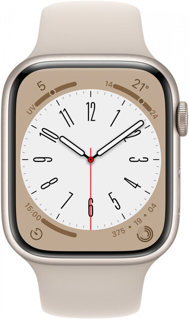 Apple Watch Series 8 45mm GPS + Cellular Aluminiumgehäuse polarstern Sportarmband polarstern